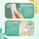 LumiAir™ Ventilador Inteligente de Teto com Led