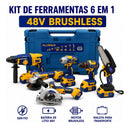Kit Ferramentas Profissional 6 Em 1 Brushless 48v 4 Baterias