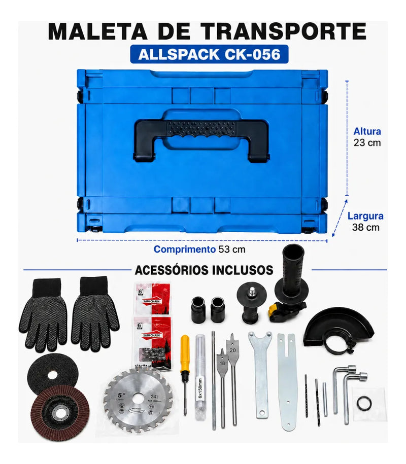 Maleta ALLSPACK CK-056 com acessórios