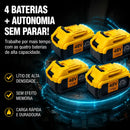 Kit 4 Em 1 Furadeira Esmerilhadeira Martelo E Chave De Impacto
