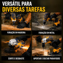 Kit 4 Em 1 Furadeira Esmerilhadeira Martelo E Chave De Impacto