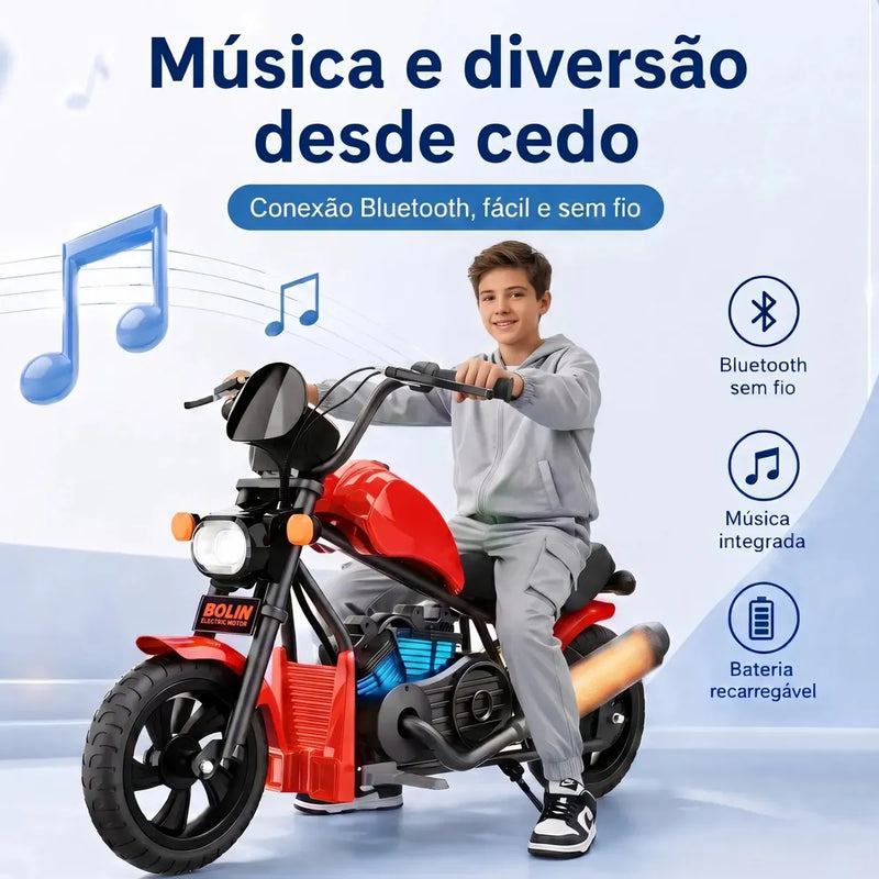 Bluetooth integrado na Moto Elétrica Infantil