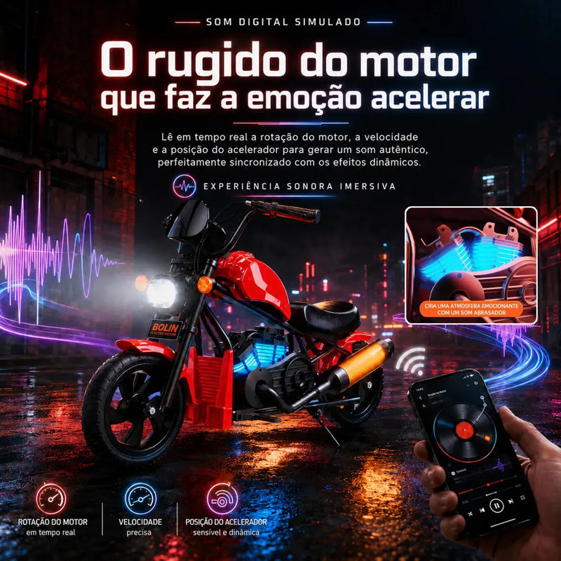 Moto Elétrica Infantil Harley Bolin